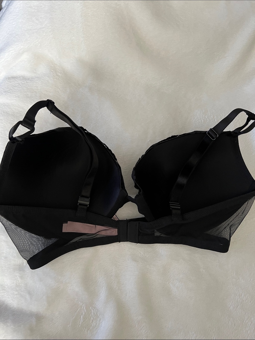 Victoria's Secret Black Floral Lace Push-Up Bra - Picture 5 of 8